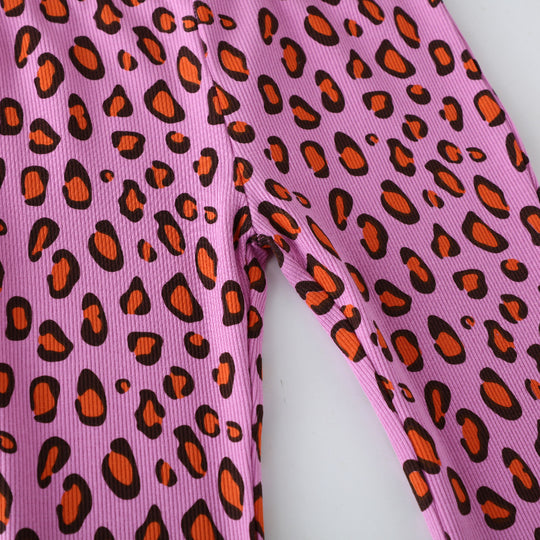 Damen legere Leggings mit animalischem Muster EB