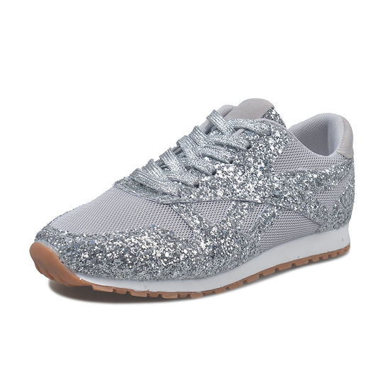 Damen Glänzende Sneaker EB