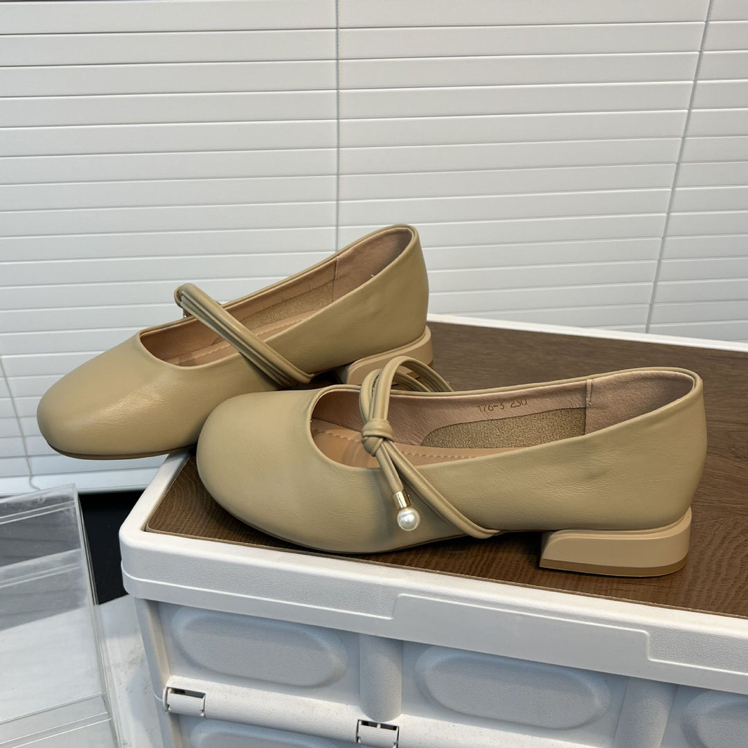Damen elegante Ballerinas mit stilvollem Riemen und komfortablem Fußbett EB
