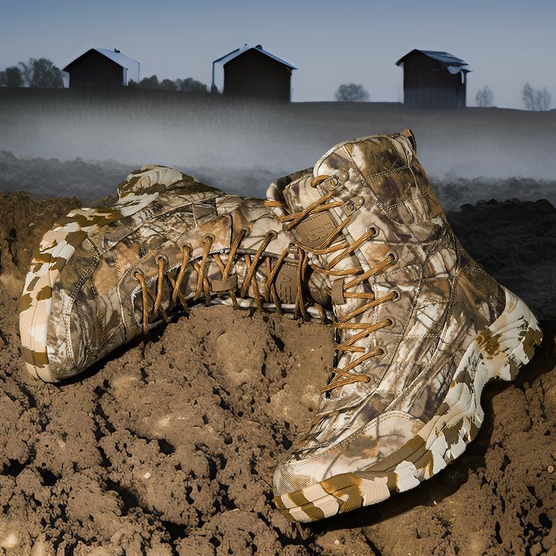Herren Camouflage Outdoor-Stiefel mit verstärktem Knöchelschutz EB