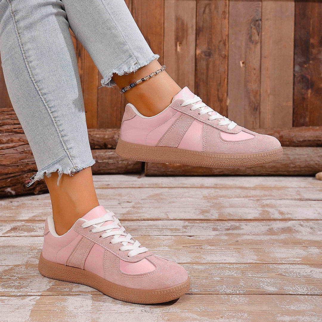 Damen Schnür-Sneaker aus Wildleder und Kunstleder EB
