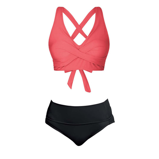 Damen Zweiteiliger Badeanzug mit floralem Design EB