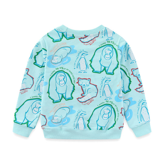Jungen Sweatshirt mit tierischem Motiv EB