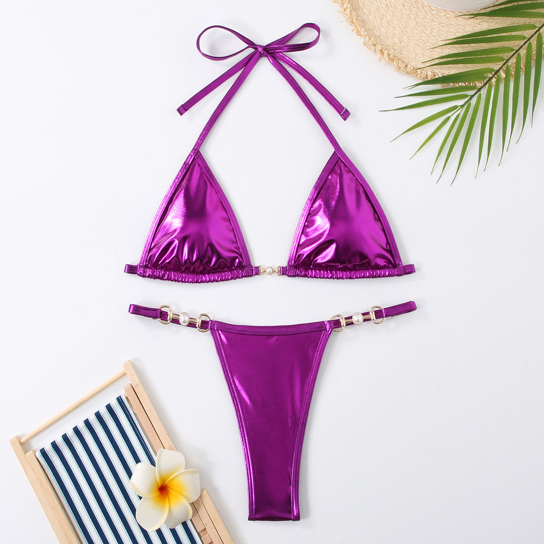 Damen Triangel-Bikini mit glamourösen Details EB