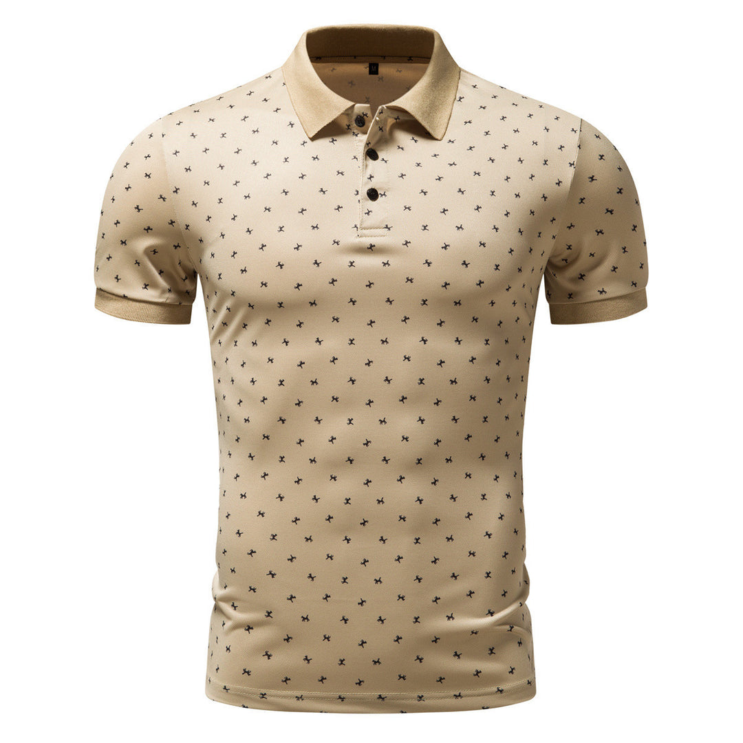 Herren Polohemd mit modernem floralem Design und hochwertiger Baumwollqualität EB