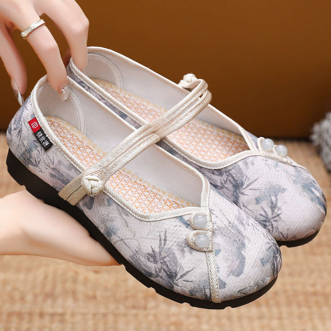 Damen ballerinas mit dekorativem Knopf-Design und komfortabler Sohle EB