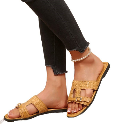 Damen Garderobenschuh mit modischem Riemendesign EB
