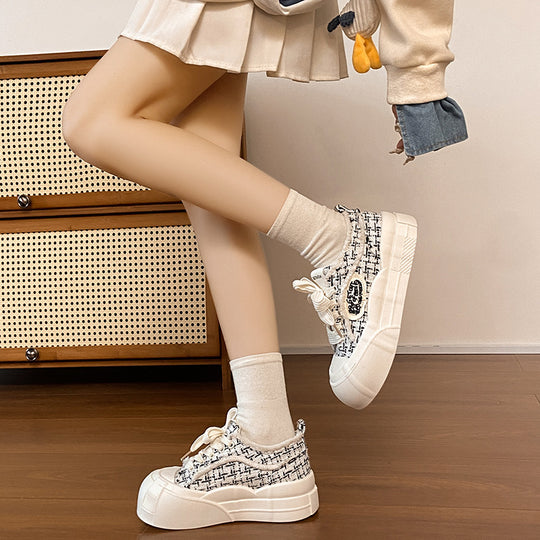 Damen modische Sneaker mit Textil-Obermaterial EB