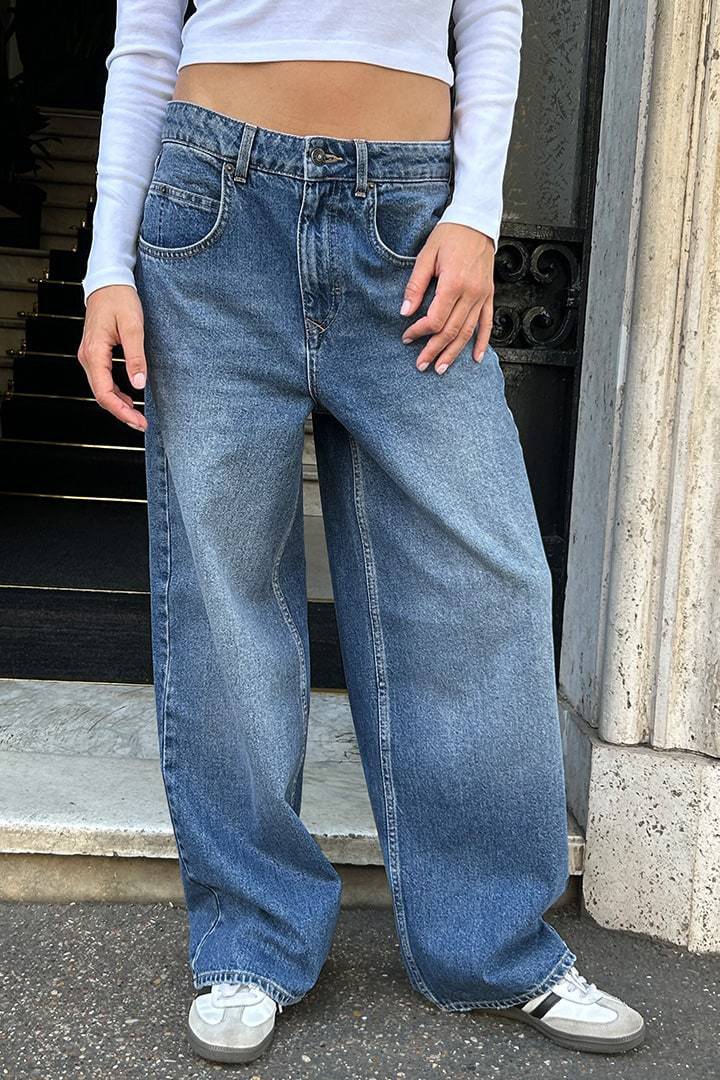 Damen Weit geschnittene Jeans im lässigen Oversized-Stil EB
