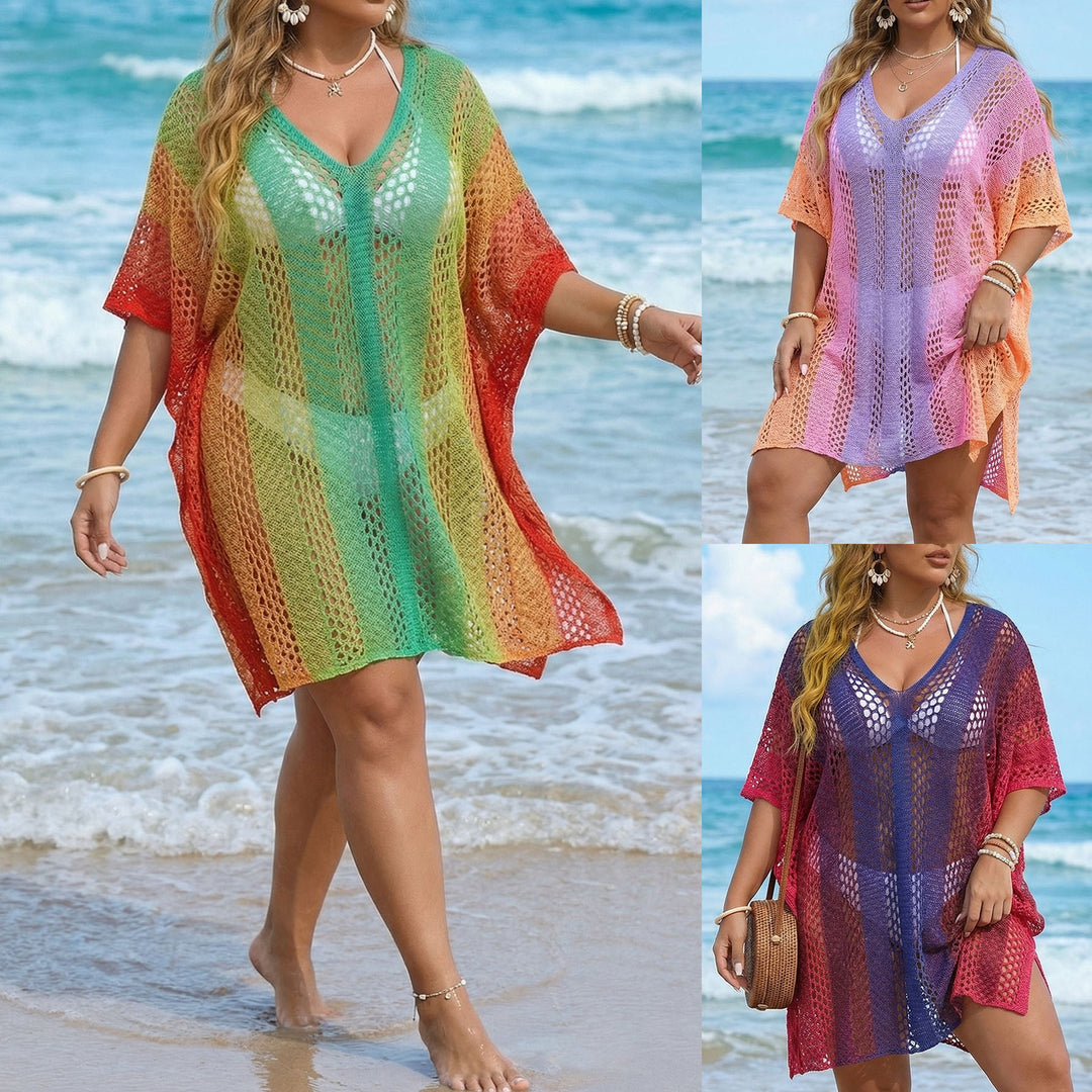 Damen luftiger Häkel-Strandüberwurf EB 1779788068