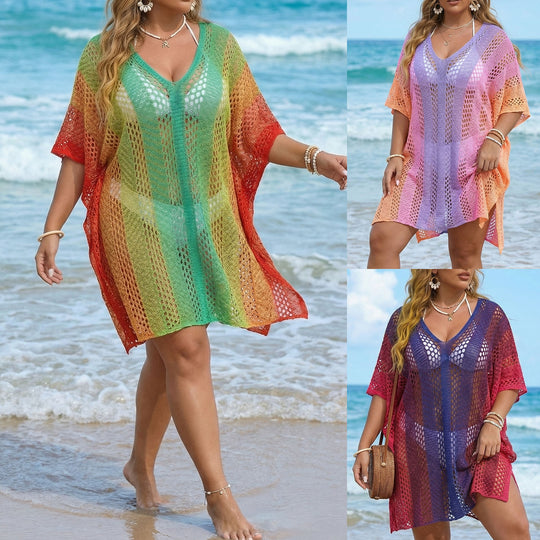 Damen luftiger Häkel-Strandüberwurf EB 1779788068