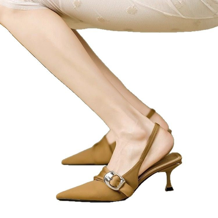 Damen Schlanke Slingback Pumps mit elegantem Riemen EB