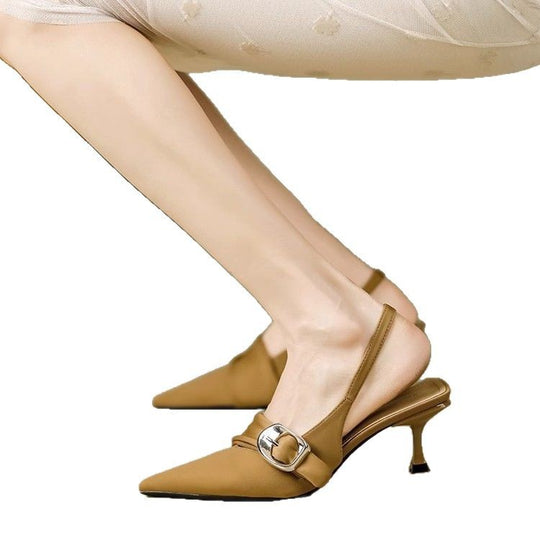 Damen Schlanke Slingback Pumps mit elegantem Riemen EB