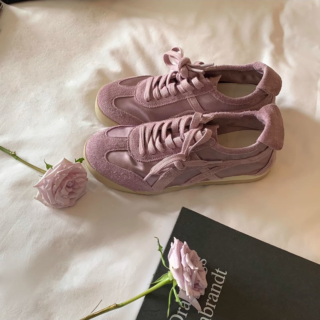 Damen modische Sneakers mit hochwertigem Wildleder und atmungsaktiver Konstruktion EB