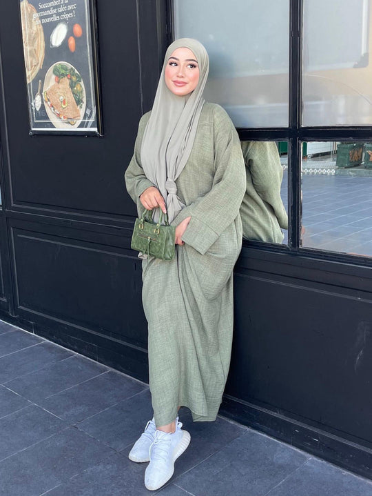 Damen Modisches Kaftankleid mit weitem Schnitt und eleganten Ärmeln EB