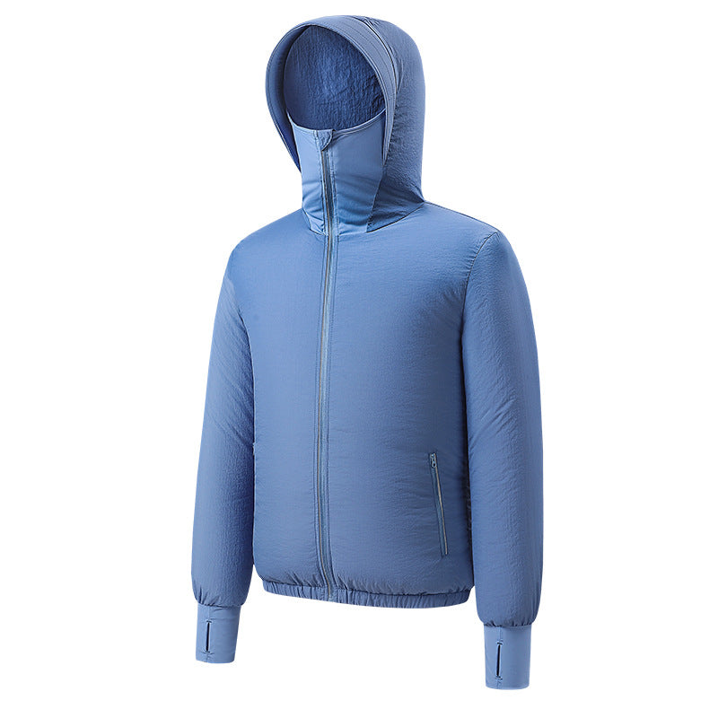 Damen nan leichte Kapuzenjacke mit elastischem Saum und Daumenlochärmeln EB