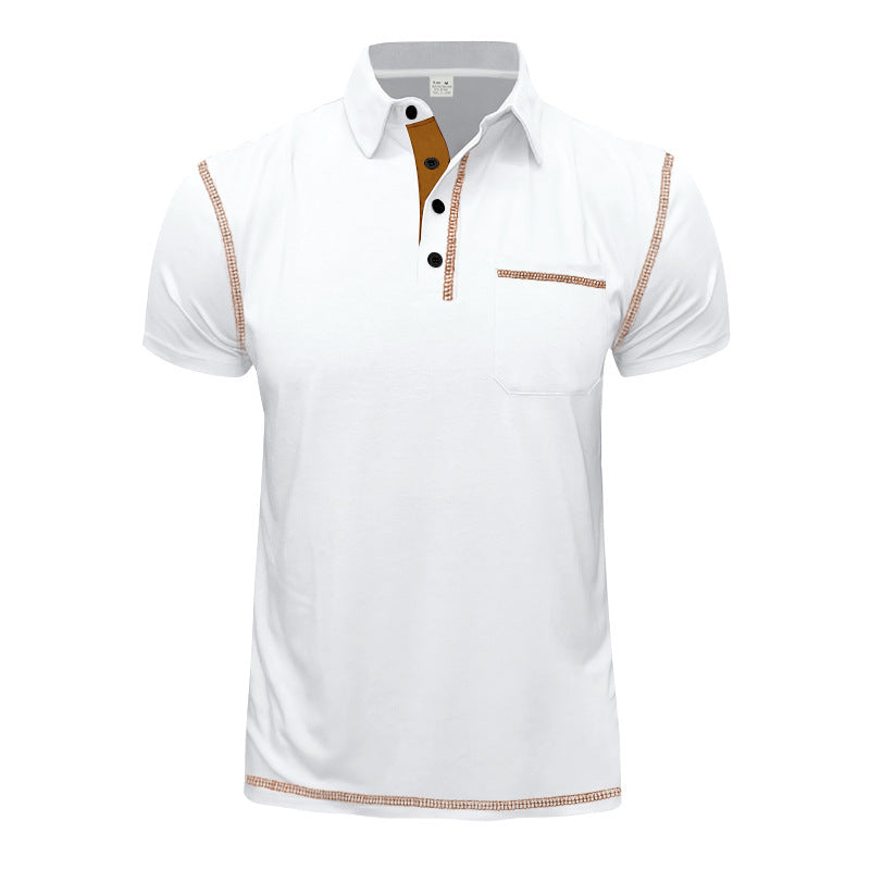 Herren Poloshirt mit modernem Kragen und praktischen Knopfdetails EB