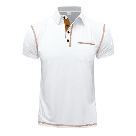 Herren Poloshirt mit modernem Kragen und praktischen Knopfdetails EB