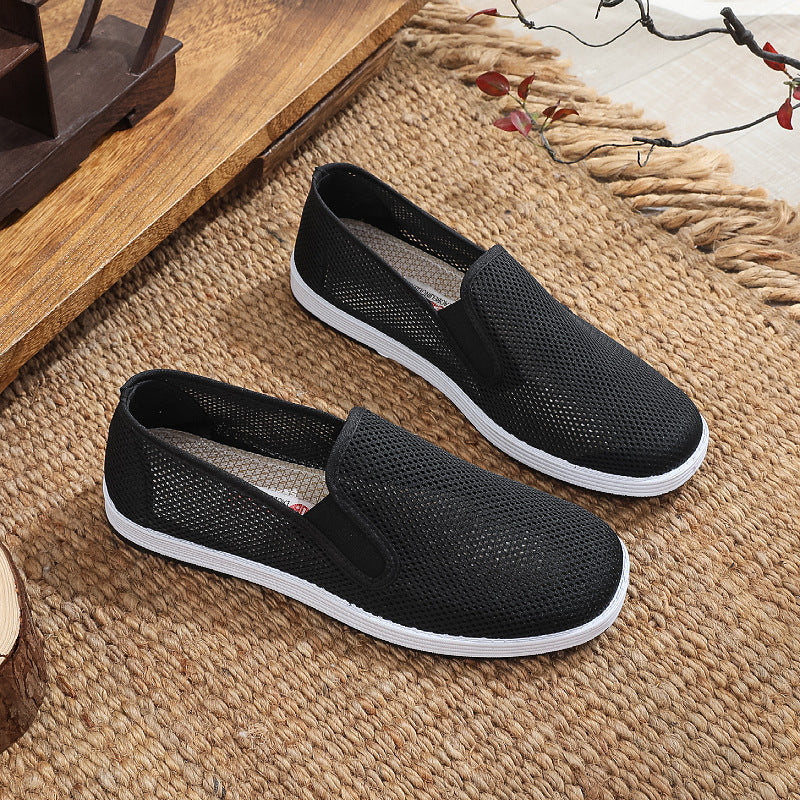 Damen Luftige Slip-On Schuhe aus Netzmaterial EB