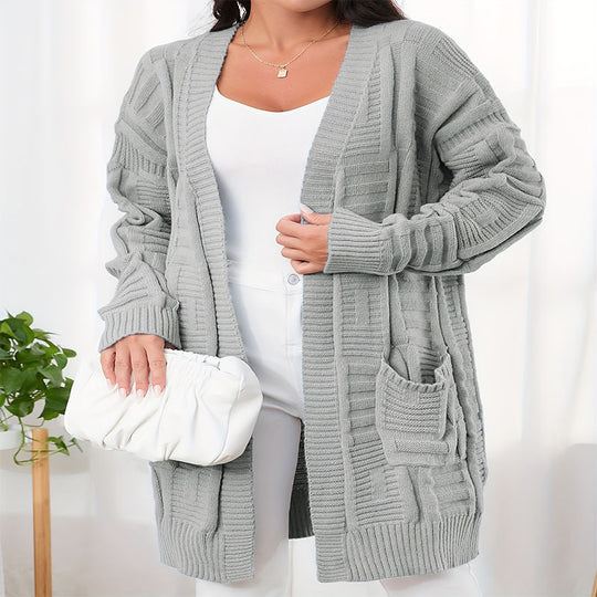 Damen lässiger Strickcardigan EB