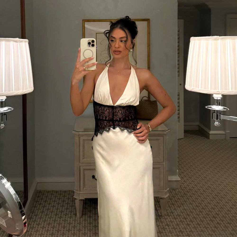 Damen Glamouröses Abendkleid mit Corsagen-Oberteil EB