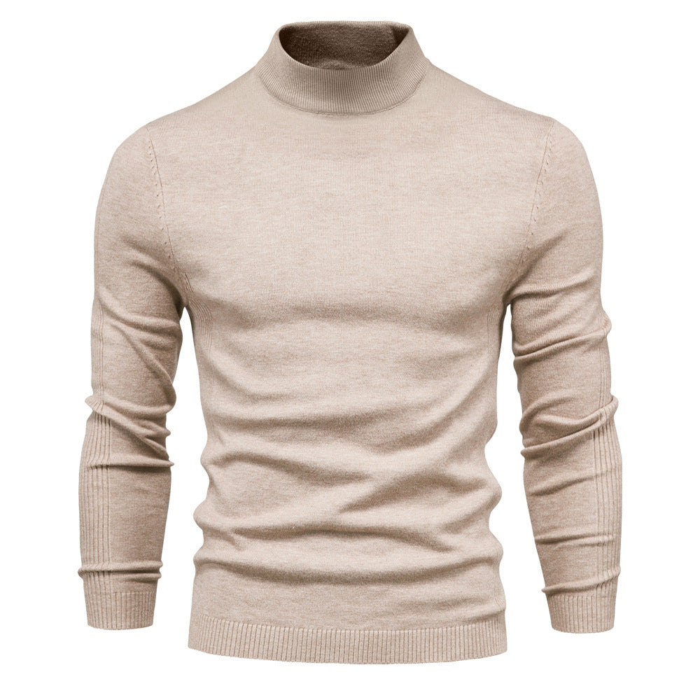 Herren Rollkragenpullover aus weichem Strickmaterial mit feiner Rippstruktur EB