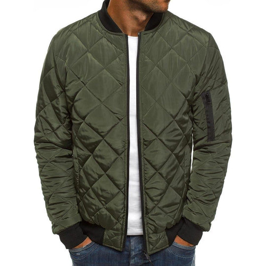 Herren Steppjacke mit elastischen Rippbündchen und praktischen Reißverschlusstaschen EB