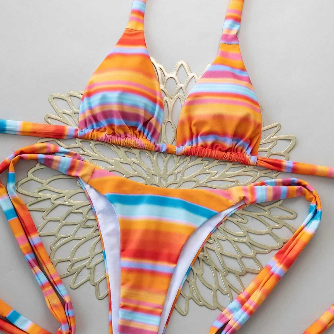 Damen Triangel-Bikini mit verstellbaren Bändern EB