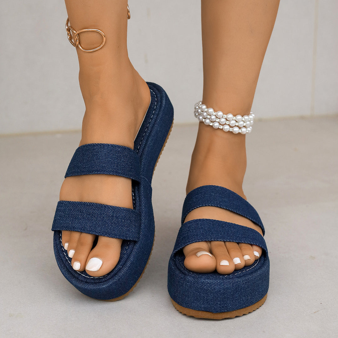 Damen Wedge-Sandalen mit verstellbarem Riemendesign und komfortablem Fußbett EB