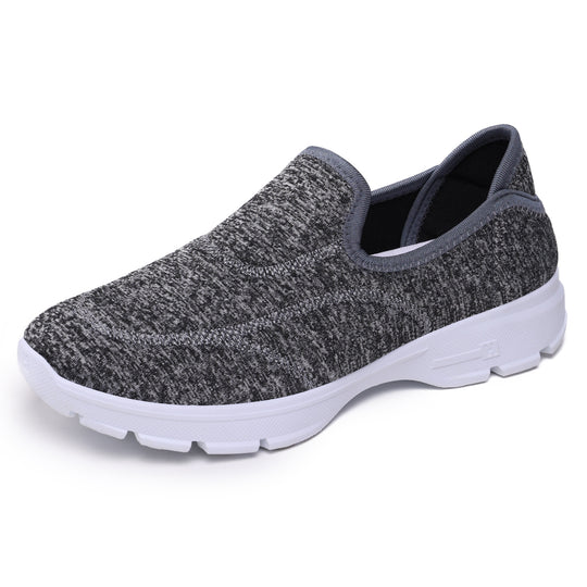 Damen Bequeme Slip-On Sneakers mit rutschfester Sohle und atmungsaktivem Obermaterial EB