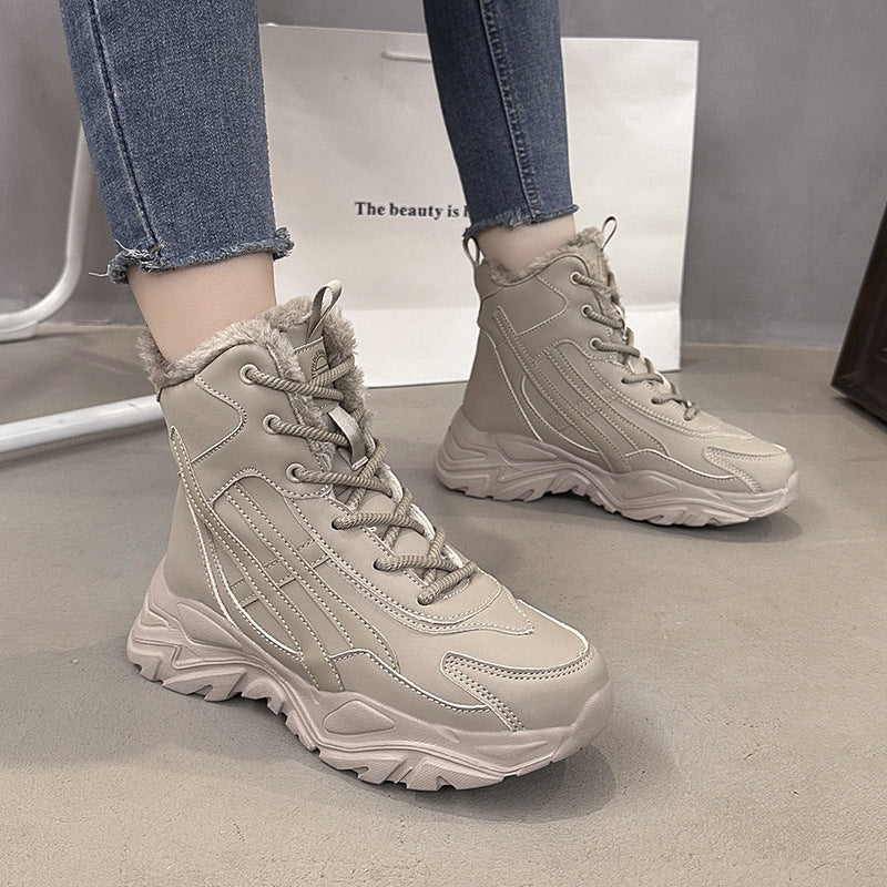 Damen Plüschgefütterte Winter Sneakers EB
