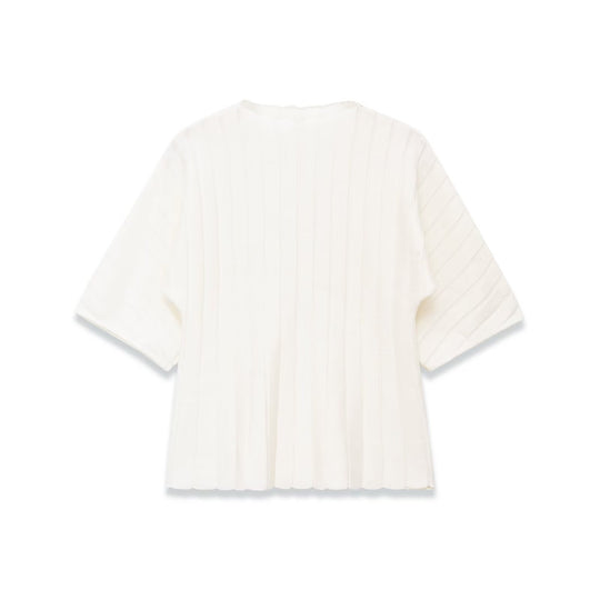 Damen Strickoberteil mit eleganter Textur und kurzem Arm EB