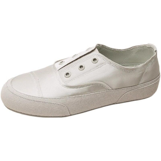 Damen sportliche Slip-On Sneakers mit satiniertem Obermaterial EB
