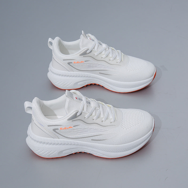 Damen Atmungsaktive Freizeitsneaker mit stoßdämpfender Sohle und elastischer Schnürung EB