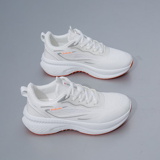 Damen Atmungsaktive Freizeitsneaker mit stoßdämpfender Sohle und elastischer Schnürung EB