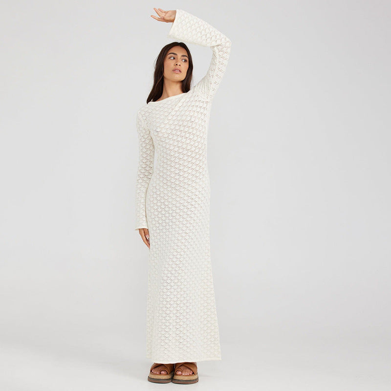 Damen elegantes gehäkeltes Strandkleid EB