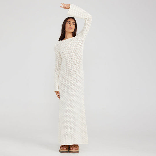 Damen elegantes gehäkeltes Strandkleid EB