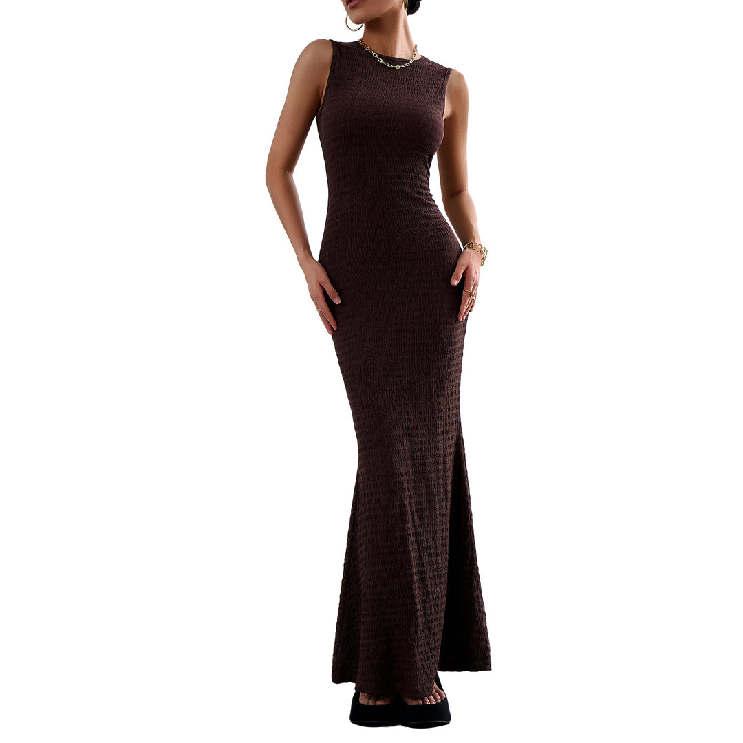 Damen Elegantes figurbetontes Abendkleid mit Fließendem Saum EB