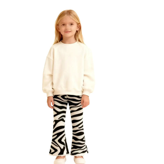 Mädchen Schlagleggings mit aufregendem Zebra-Muster EB