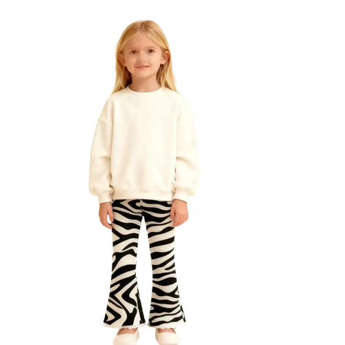 Mädchen Schlagleggings mit aufregendem Zebra-Muster EB