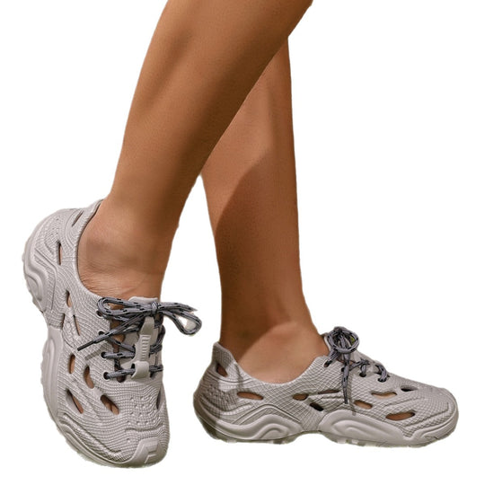 Damen Sportliche Sneaker mit atmungsaktivem Obermaterial und rutschfester Sohle EB