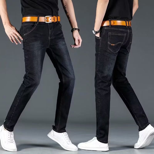 Herren Slim Fit Jeans mit flexiblem Bund und modernen Details EB