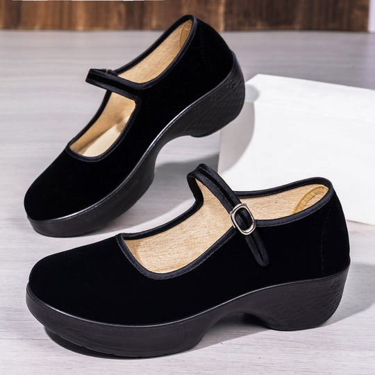 Damen Komfortable Mary Jane Schuhe mit verstellbarem Riemen EB