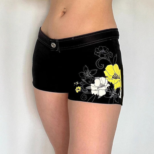 Damen Lustige Blumen-Shorts EB