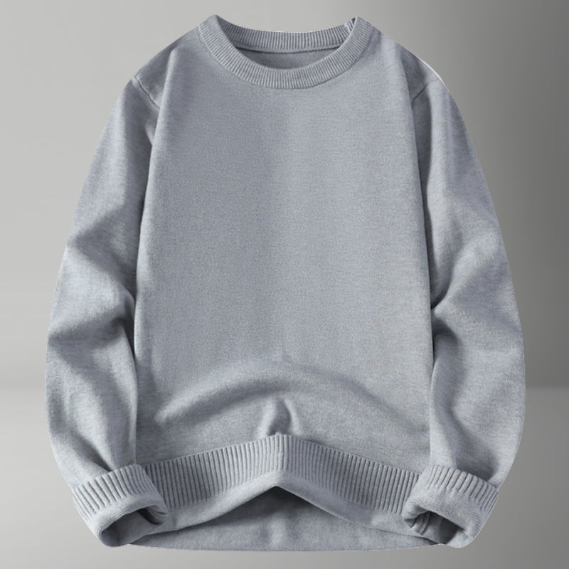 Damen bequemer und eleganter Rundhalsausschnitt Pullover EB