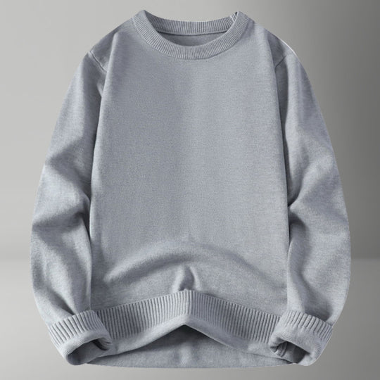 Damen bequemer und eleganter Rundhalsausschnitt Pullover EB