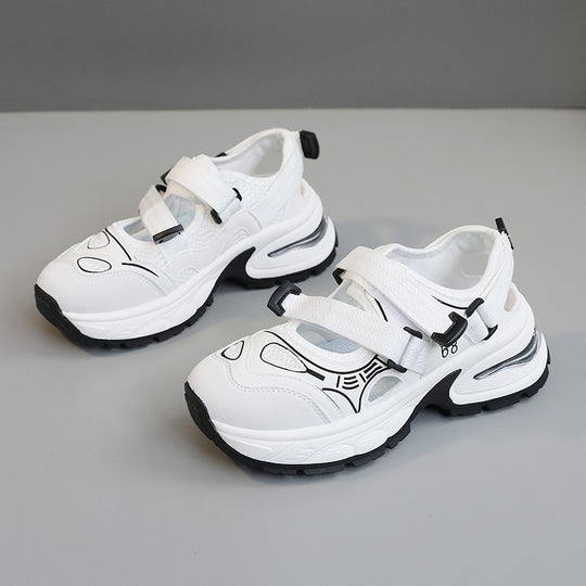 Damen Sportliche Sneakers mit verstellbarem Riemen und atmungsaktiver Obermaterialstruktur EB