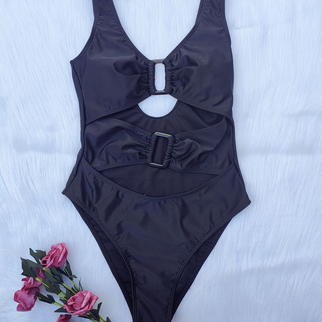Damen Einteiler-Badeanzug mit modischen Cut-Outs und elegantem Design EB