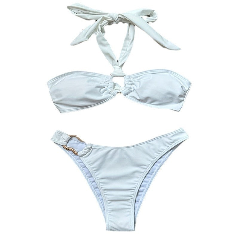 Damen Bikini Oberteil und Hochsitz-Höschen Set EB