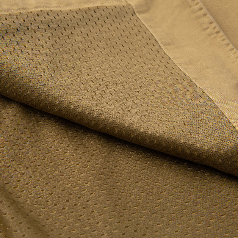 Herren Canvas-Utility-Weste mit Mehrfachtaschen und Knopfleiste EB